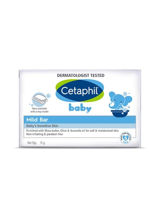 Cetaphil Baby Mild Bar for Face and Body Pack of 3, (75g x 3, Sensitive Skin) - Image 4